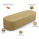 Ver imagem 4 de Kit 02 Puffs Decorativos Orgânicos para Living Quarto 160cm Doha W01 Couríssimo Fendi - Lyam Decor