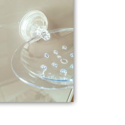 Saboneteira Banheiro Parede Transparente com Ventosa Astra - 4