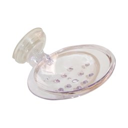 Saboneteira Banheiro Parede Transparente com Ventosa Astra - 1
