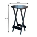 Ver imagem 3 de Kit 4 Jogos de Mesa Bistrô de Madeira com 2 Cadeiras Dobrável Ideal para Bar e Restaurante Preto