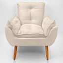 Ver imagem 1 de Cadeira Poltrona Opala para Sala Opala Recepção Quarto Confortável Reforçada Premium:bege