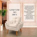 Ver imagem 4 de Cadeira Poltrona Opala para Sala Opala Recepção Quarto Confortável Reforçada Premium:bege
