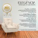 Ver imagem 2 de Cadeira Poltrona Opala para Sala Opala Recepção Quarto Confortável Reforçada Premium:bege