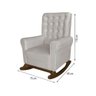 Cadeira Poltrona de Amamentação e Balanço C- Puff Veludo Off White - Lahome Decor - 2