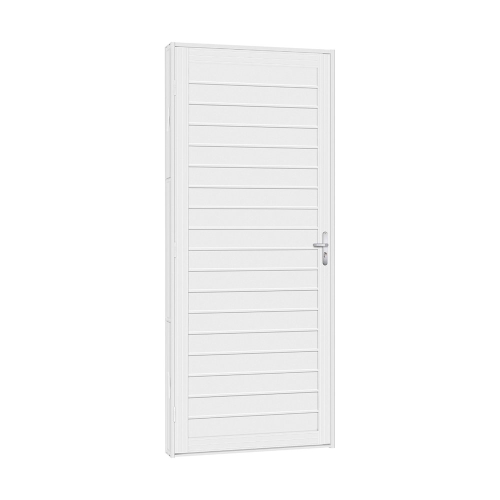 Porta de Aço Lambri Light 61x215 R50 Abertura Esquerda Branco - 1