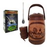 Kit Tereré Copo Garrafa Revestido Couro Bomba Inox 01 Erva Mate - 1