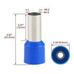 500un Terminal Tubular Ilhós Conector 16mm Pré Isolado - 2