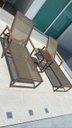 Ver imagem 2 de Kit com Duas Espreguiçadeiras de Piscina + Mesa Lateral Material para Área Externa