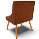 Ver imagem 2 de Kit 2 Cadeiras Decorativas Sala de Jantar Pés Palito de Madeira Firenze Pu Nozes/natural G19 - Gran
