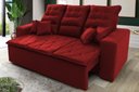 Ver imagem 1 de Sofá Retrátil e Reclinável 180cm Suede com Molas Espirais Europa King House