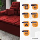Ver imagem 4 de Sofá Retrátil e Reclinável 180cm Suede com Molas Espirais Europa King House