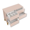 Ver imagem 3 de Cômoda Infantil 6 Gavetas Classic Pés Madeira:rosa