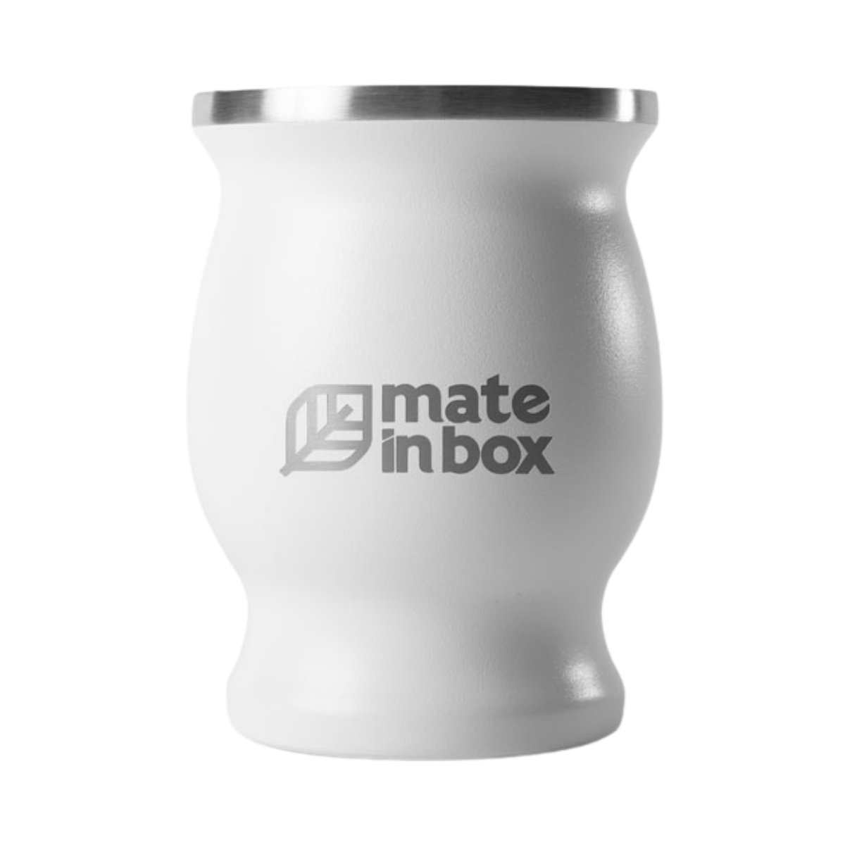 Cuia Térmica Clássica Aço Inox 250ml Tereré Chimarrão Mate In Box 4281 Branca - 6