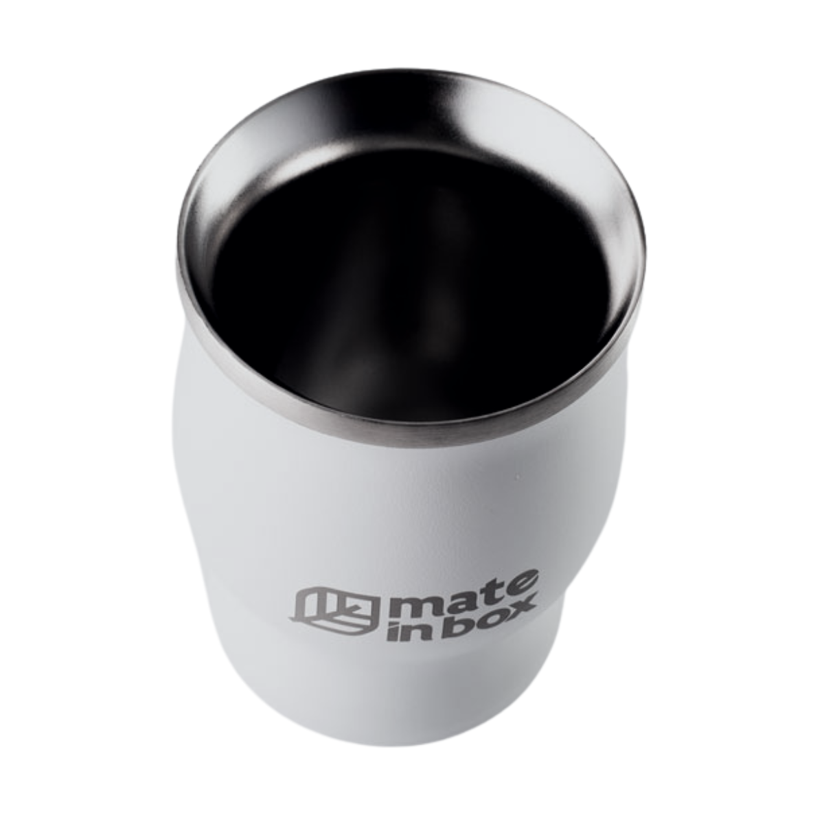 Cuia Térmica Clássica Aço Inox 250ml Tereré Chimarrão Mate In Box 4281 Branca - 2