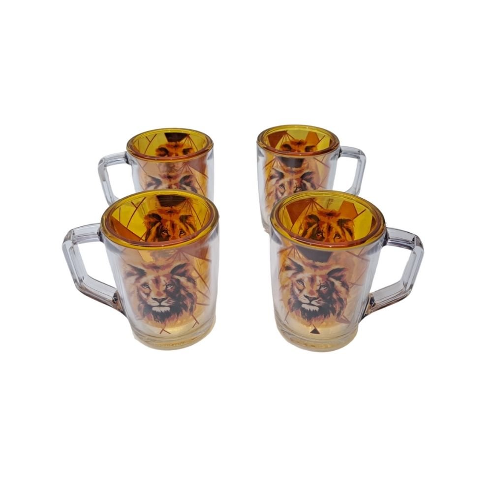 Conjunto com 4 Xicaras Leão da Tribo de Juda Cor:amarela - 2