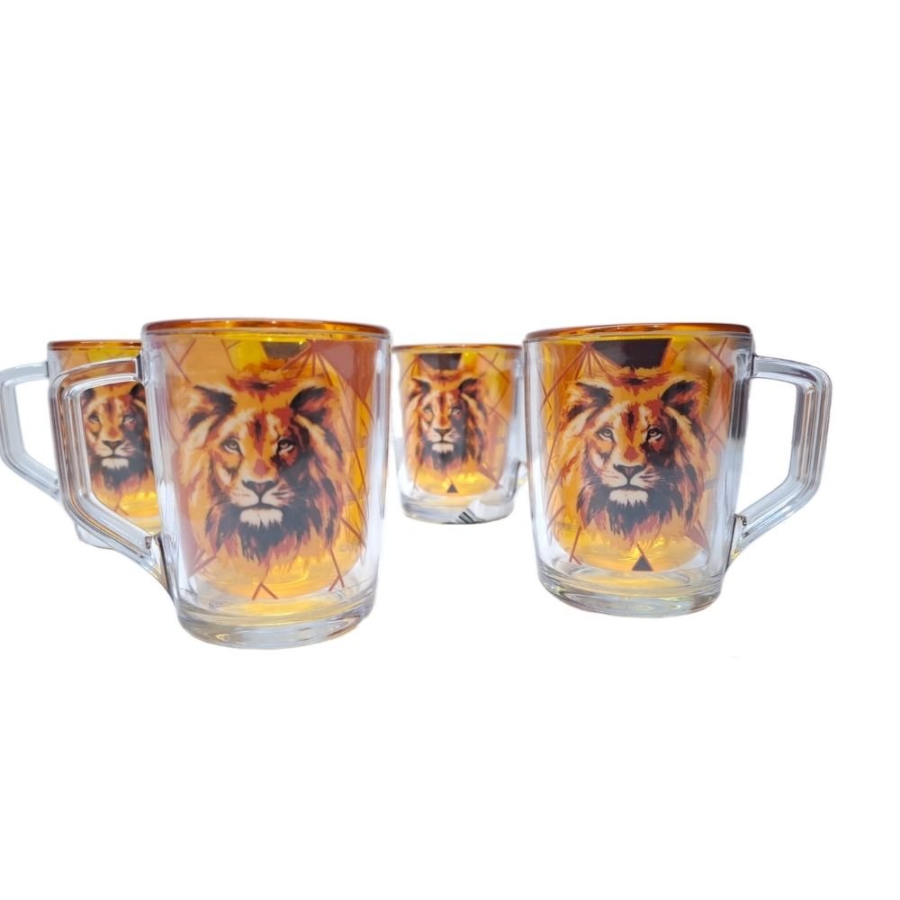 Conjunto com 4 Xicaras Leão da Tribo de Juda Cor:amarela - 3