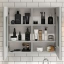 Ver imagem 3 de Gabinete de Banheiro Ripado 100cm Cuba e Espelheira 100% Mdf:branco