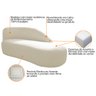 Divã Recamier Curvo Luna 160cm Lado Direito Linho Adj Decor Bege - 4