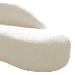 Divã Recamier Curvo Luna 160cm Lado Direito Linho Adj Decor Bege - 8