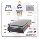 Ver imagem 4 de Conjunto Cama Box Solteiro c/ Molas Ensacadas Alpine Cinza 88x188x65