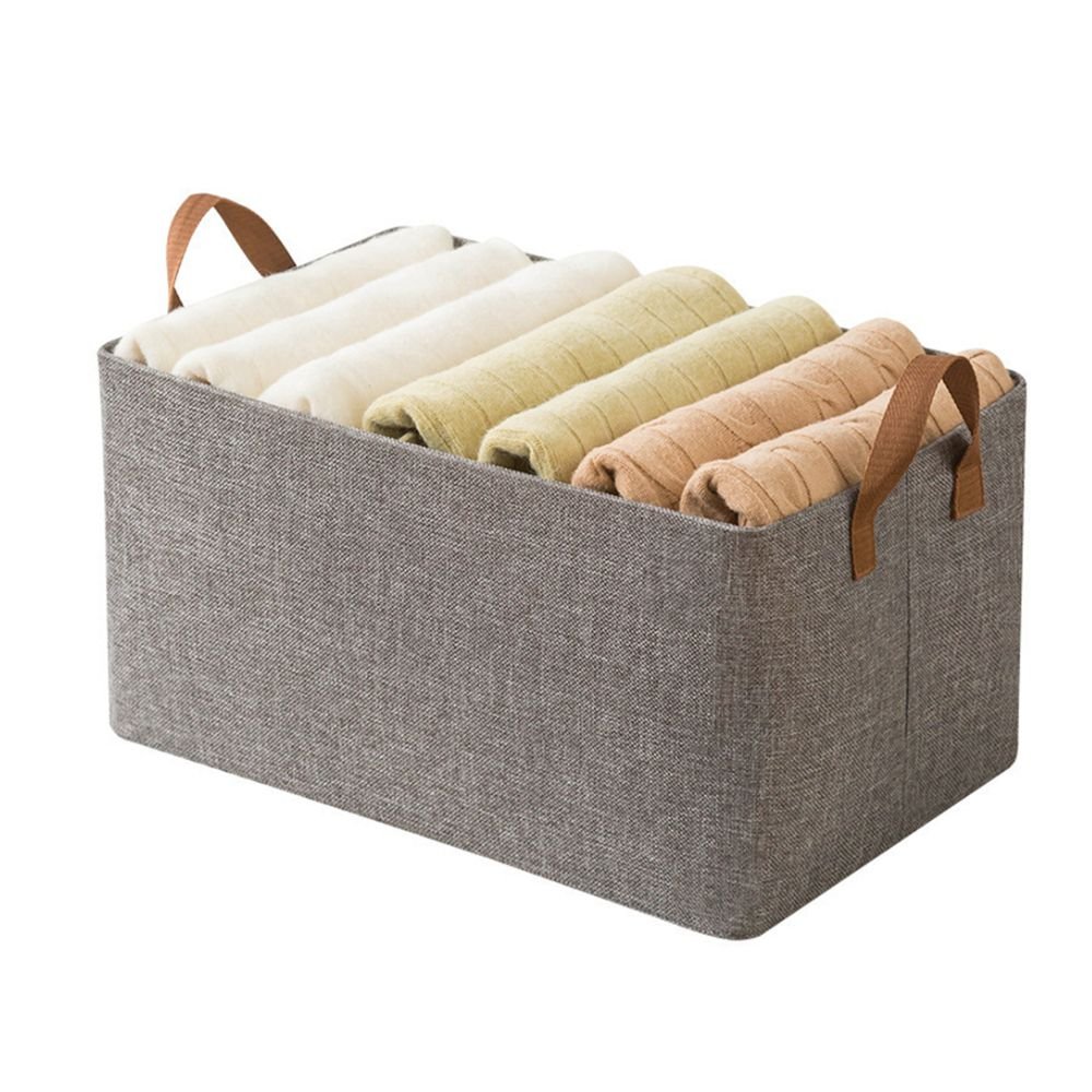 Cesto Caixa Organizador Guarda Roupa Tecido Dobrável 3 Unid - 3