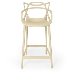 Kit 10 Banquetas Média Allegra 66cm Design Cozinha/bancada - Nude - 2