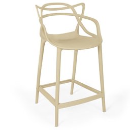 Kit 10 Banquetas Média Allegra 66cm Design Cozinha/bancada - Nude - 7