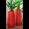 Vaso Para Plantas Alto 52cm Cônico Para Área Interna ou Externa Vermelho Marmorizado Terrano Vaso Pa - 4