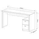 Ver imagem 2 de Mesa com 2 Gavetas para Escritório Home Office ME4130 MDP Branco - Gran Belo