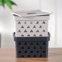 Ver imagem 3 de Caixa Organizadora com Tampa Triângulos 3,6l Preto