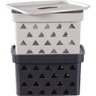 Caixa Organizadora com Tampa Triângulos 3,6l Preto - 1