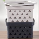 Ver imagem 2 de Caixa Organizadora com Tampa Triângulos 3,6l Preto