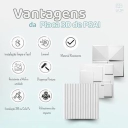 Kit 20 Placas Decorativa Ripado Revestimento Parede 3d Pvc Modelos:ripado - 4