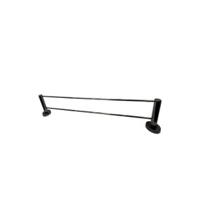 Porta Toalha Banho Duplo Redondo Preto Onix