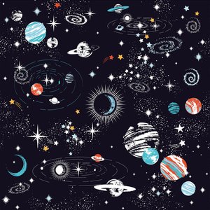 Papel de Parede Temático Universo Baby Planeta 3,3m