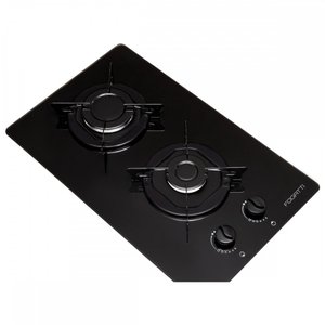 Cooktop 2 Bocas com Vidro Preto - Fogatti