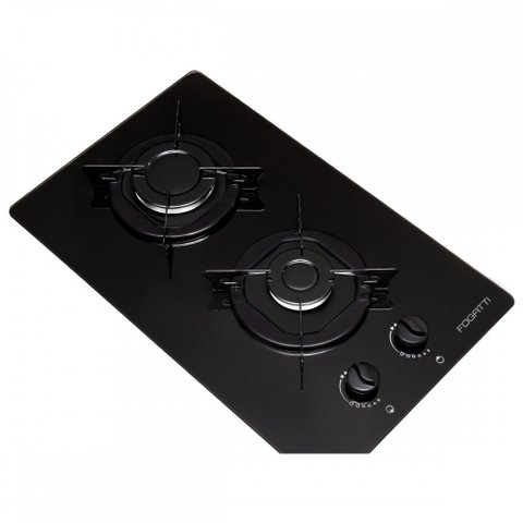 Cooktop 2 Bocas com Vidro Preto - Fogatti