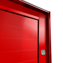 Ver imagem 4 de Porta Pivotante Alumínio Lambril Visione c/Pux.e.Elite Vermelho 240x120 Brimak