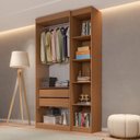 Ver imagem 1 de Guarda-Roupa Modulado sem Portas 2 Gavetas 4 Prateleiras Estante Versatille Yescasa
