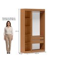Ver imagem 3 de Guarda-Roupa Modulado sem Portas 2 Gavetas 4 Prateleiras Estante Versatille Yescasa