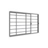 Janela Vitrô 2 Folhas com Grade Horizontal 1,50m X 1m em Alumínio Cinza com Vidro – Vitrolar - 2