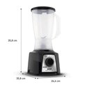 Ver imagem 6 de Liquidificador Arno Power Mix LQ10 700W 2L 4 Lâminas Zelkrom 3 Velocidades Preto 110V