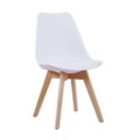 Ver imagem 3 de Kit 4 Cadeiras Leda Joly Rivatti Polipropileno Branco Base Madeira