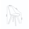 Kit 4 Cadeiras Leda Joly Rivatti Polipropileno Branco Base Madeira - 5