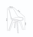 Ver imagem 6 de Kit 4 Cadeiras de Jantar Leda Brancas Assento Estofado PU Madeira