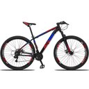 Ver imagem 1 de Bicicleta Aro 29 Ksw 24 Marchas Freio Hidráulico e Suspensão - 17 Preto-azul e Vermelho