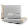 Jogo de Lençol King Suavitec com Grippir 3 Peças - Cinza Casa Show Enxovais - 1