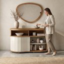 Ver imagem 6 de Buffet com Espelho Magnum 1 Porta MDF-MDP 120cm Cinamomo-Off White Dkadidecor