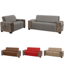 Ver imagem 5 de Jogo protetor de sofá king 2 e 3 lugares matelado com bolso lateral cor cinza