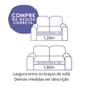 Ver imagem 2 de Jogo protetor de sofá king 2 e 3 lugares matelado com bolso lateral cor cinza